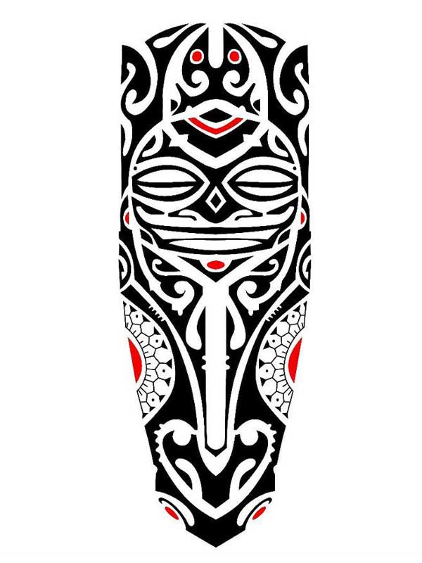 Эскиз тату в стиле Полинезия, тату-студия Сергея Алексеева