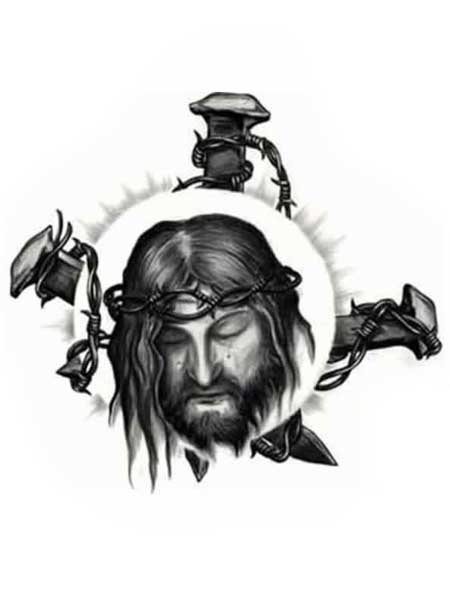 Эскиз тату с религиозной символикой, тату-студия Сергея Алексеева